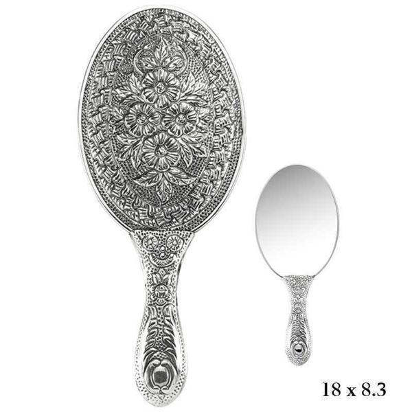 Alsepeteavm Papatya Desenli Gümüş El Aynası - Image 1
