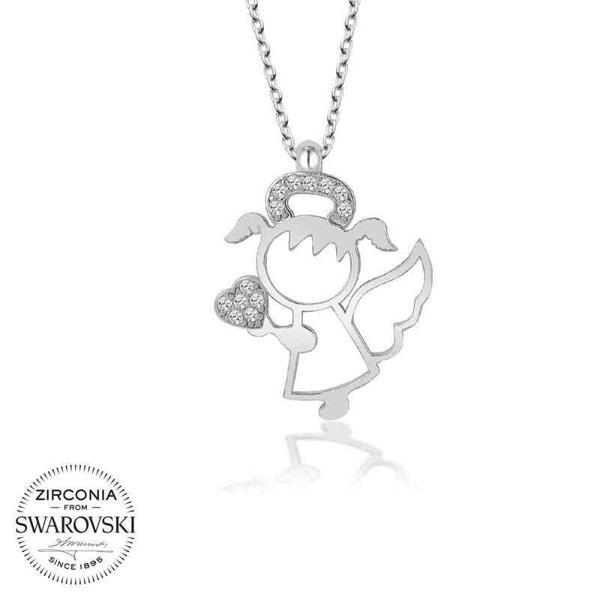 Alsepeteavm Swarovski Taşlı Gümüş Su Perisi Bayan Kolye - Image 1