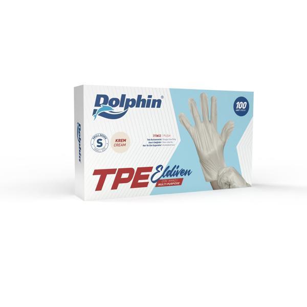 Alsepeteavm  Dolphin Krem Tpe Eldiven S Beden 100 Adet - Image 1