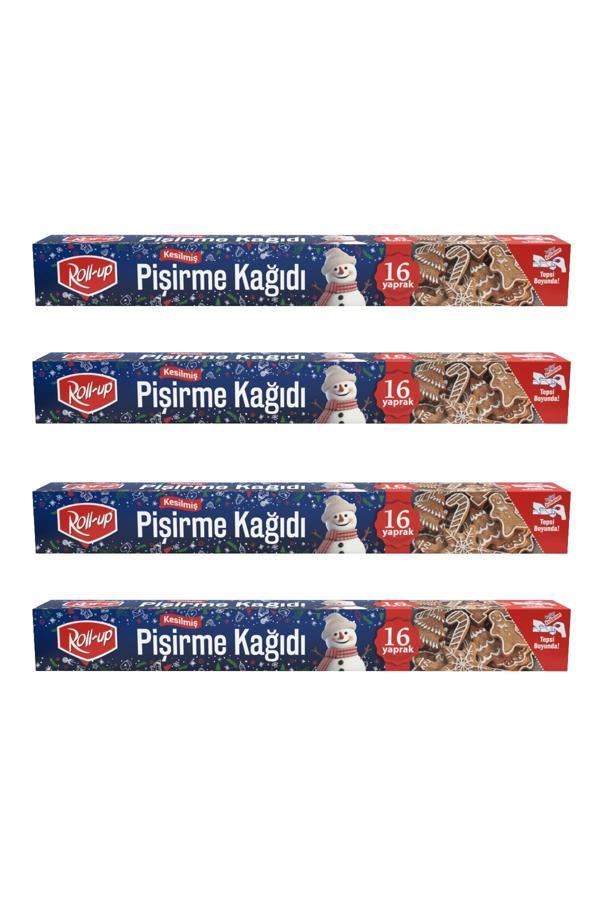 Alsepeteavm  Roll-up Kış Temalı Kesilmiş Pişirme Kağıdı 37cm X 42cm 16 Yaprak 4 Adet - Image 1