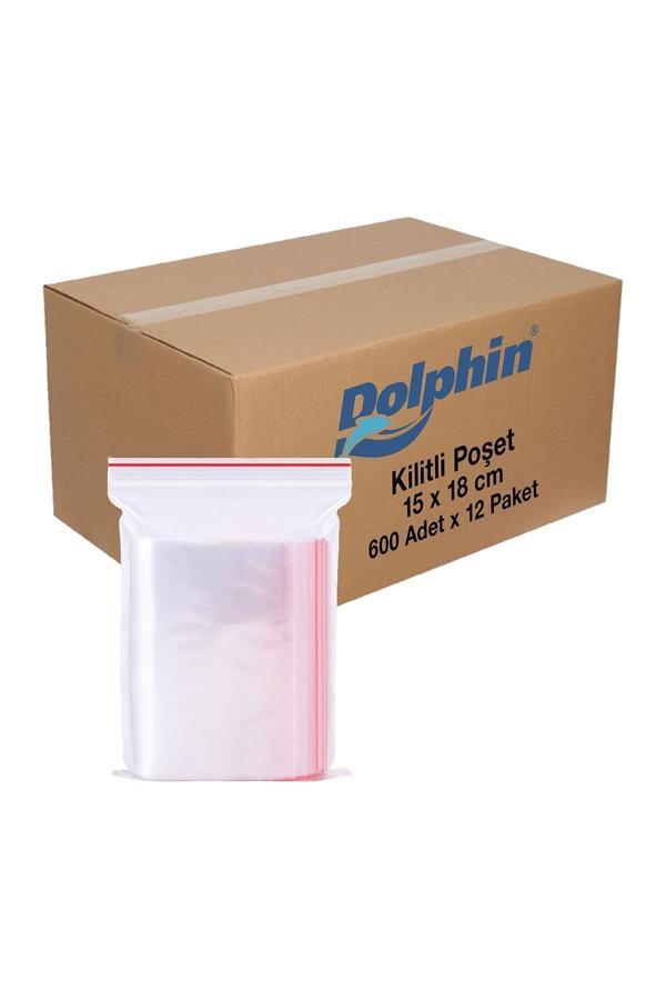 Alsepeteavm  Dolphin Kilitli Poşet 15x18cm 600 Adet X 12 Paket-koli - Image 1