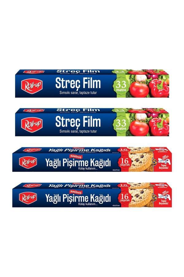 Alsepeteavm  Roll-up Streç Film Ve Pişirme Kağıdı 4 Parça Ekonomik Mutfak Seti 3 - Image 1