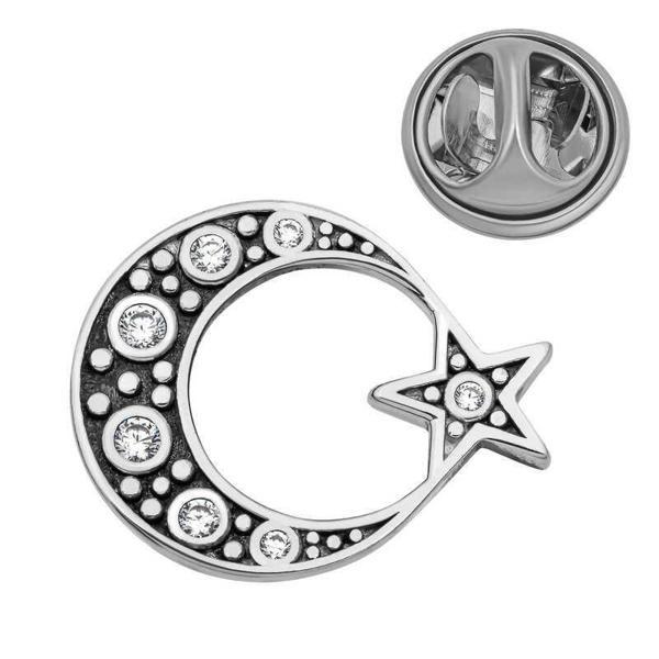 Alsepeteavm Gümüş Ay Yıldız Rozet - Image 1