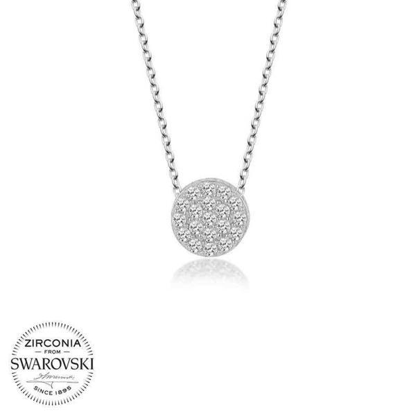 Alsepeteavm Swarovski Taşlı Gümüş Çember Bayan Kolye - Image 1