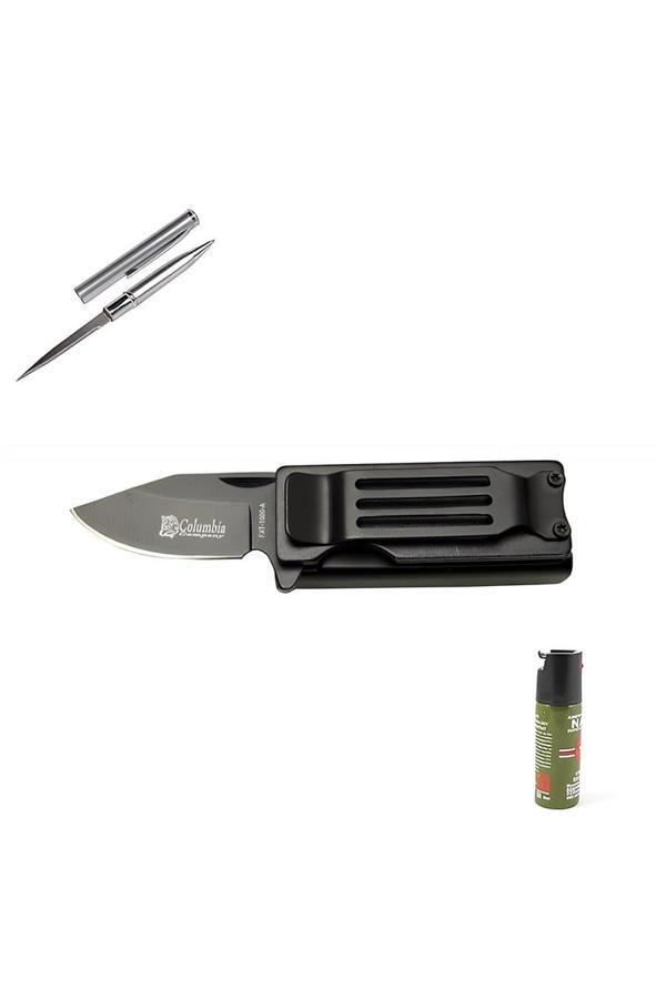 Alsepeteavm Columbia Kişiye Özel Çakmak Çakı FXT-1000-A 11 CM Siyah - Image 1