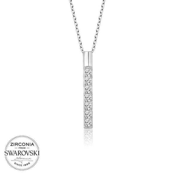Alsepeteavm Swarovski Taşlı Gümüş Yeditaş Bayan Kolye - Image 1