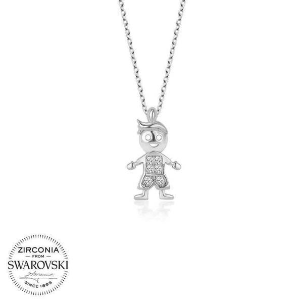 Alsepeteavm Swarovski Gümüş Çocuk Bayan Kolye - Image 1