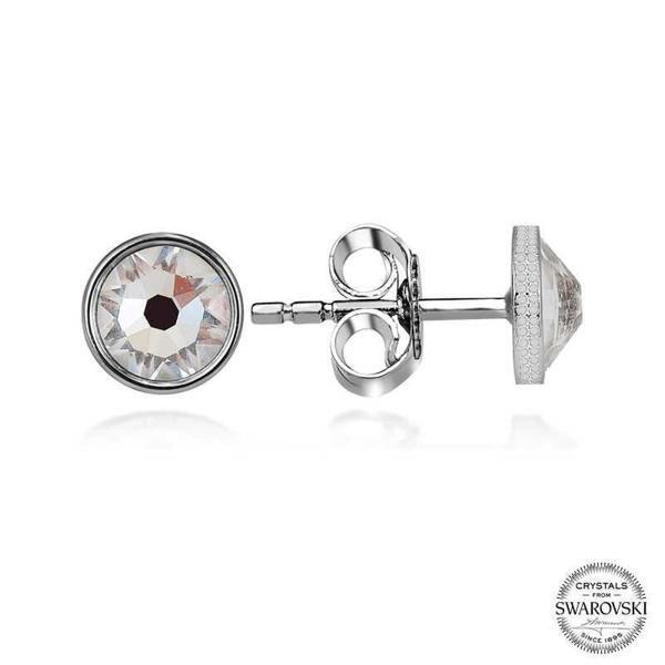 Alsepeteavm Swarovski Crystal Taşlı Gümüş  Çivili Kadın Küpe - Image 1