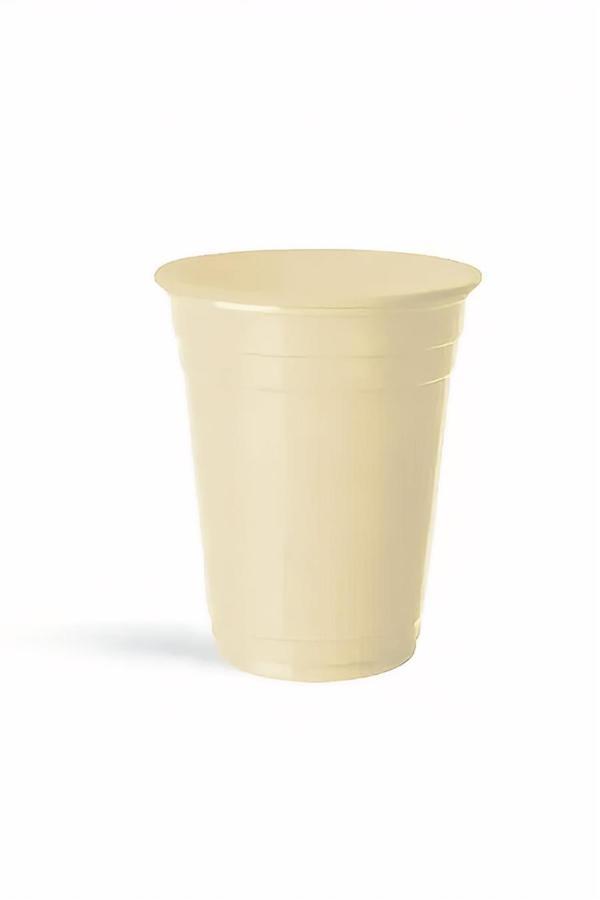 Alsepeteavm Krem Plastik Büyük Meşrubat Bardağı - Image 1