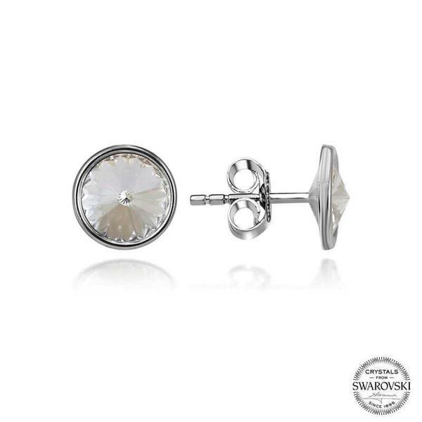 Alsepeteavm Swarovski Crystal Taşlı Gümüş Çivili Kadın Küpe - Image 1