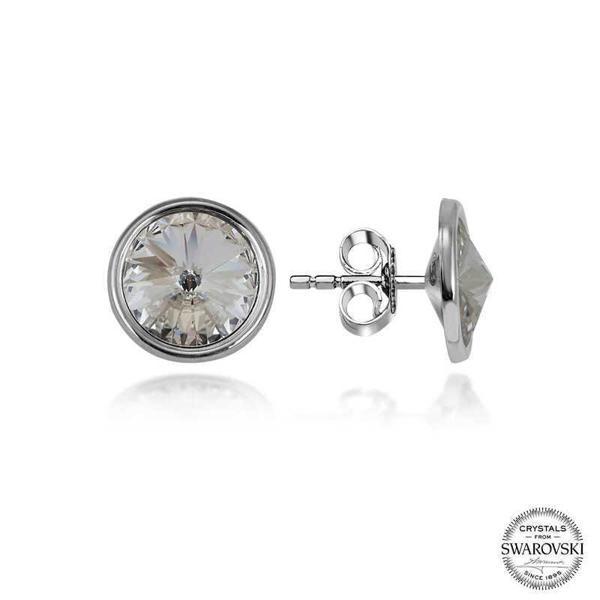 Alsepeteavm Swarovski Crystal Taşlı Gümüş Çivili Kadın Küpe - Image 1