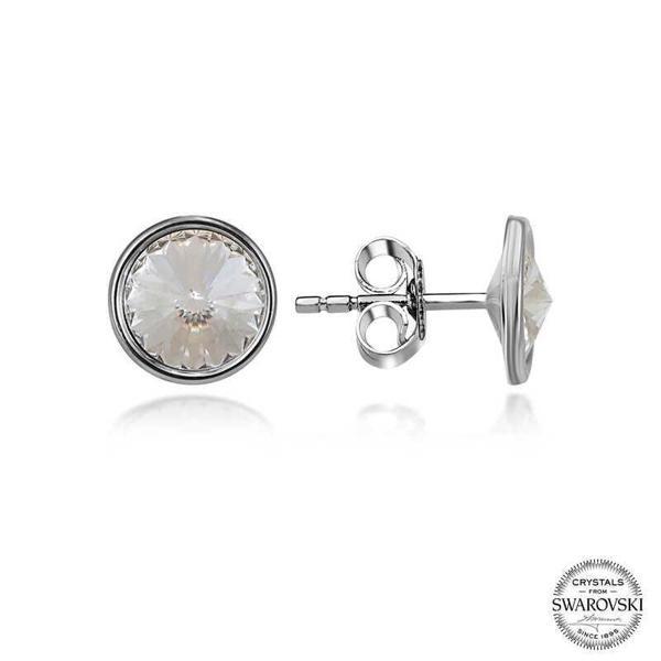 Alsepeteavm Swarovski Crystal Taşlı Gümüş Çivili Kadın Küpe - Image 1