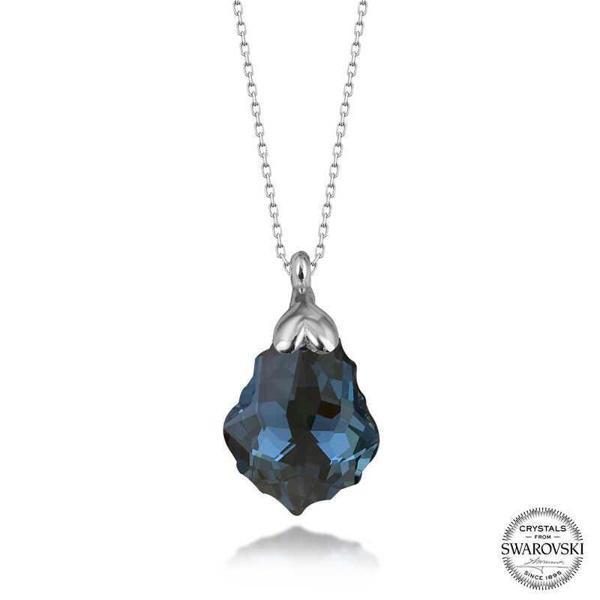 Alsepeteavm Swarovski Crystal Taşlı Gümüş Kadın Kolye - Image 1