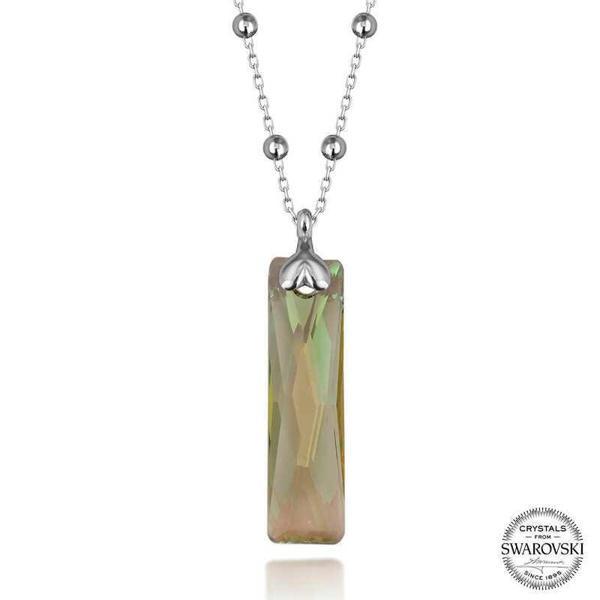 Alsepeteavm Swarovski Crystal Taşlı Top Zincir Baget Gümüş Kadın Kolye - Image 1