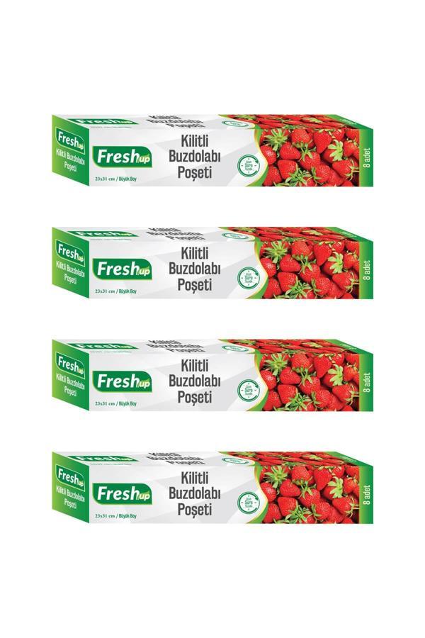 Alsepeteavm  Fresh-up Kilitli Buzdolabı Poşeti Seti 23x31cm 32 Adet - Image 1
