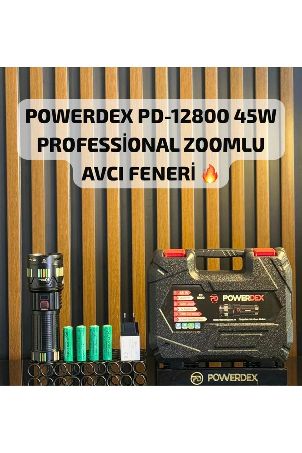 Pd-12800 45 Watt 4500 Lümen Zoomlu Profesyonel Avcı El Feneri - Image 1