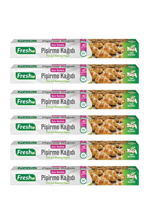 Alsepeteavm  Fresh-up Kesilmiş Pişirme Kağıdı 37cm X 42cm 10 Yaprak X 6 Paket - Image 1