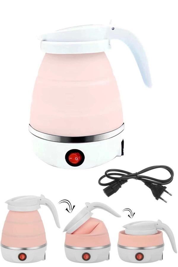 Tilbe Home Silikon Katlanır Elektrikli Kahve Çay Su Isıtıcı Kettle Taşınabilir Seyahat Piknik Çaydanlık 600Ml. - Image 1