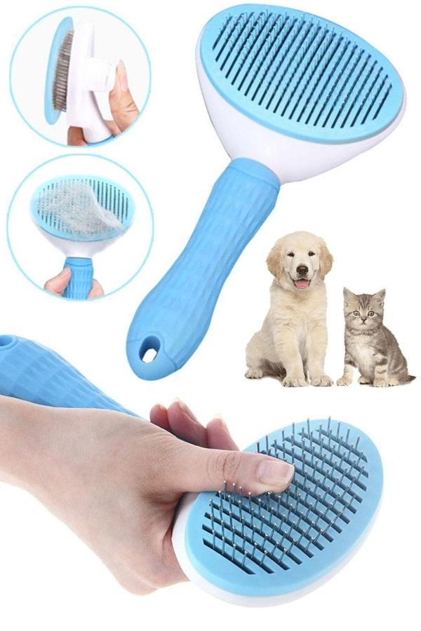 Tilbe Home Kedi Fırça Ve Tarağı Kıl Tüy Toplama Basmalı Tiftik Kedi Köpek Evcil Hayvan Temizleme Masaj Aleti - Image 1