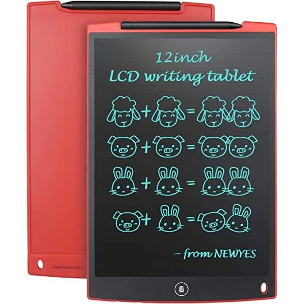 T12 Kırmızı Writing Tablet Lcd 12 Inç Dijital Kalemli Çizim Yazı Tahtası - Image 1
