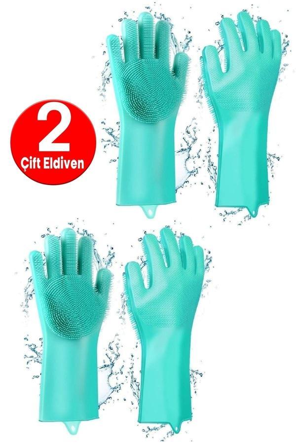 Tilbe Home Sihirli Silikon Bulaşık Yıkama Eldiveni  Temizlik Iş Eldiven - Image 1