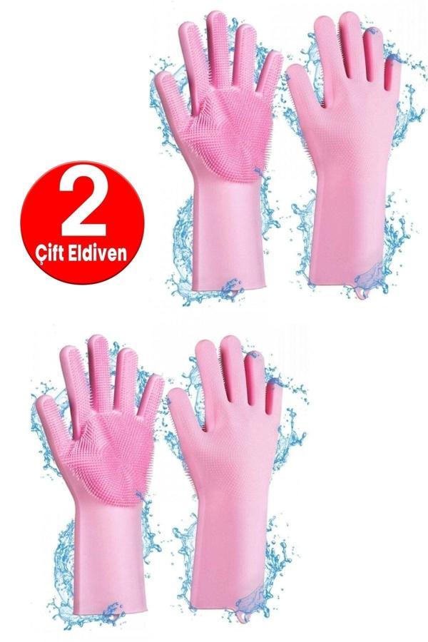 Tilbe Home Sihirli Silikon Bulaşık Yıkama Eldiveni Tencere Tava Ovma Lavabo Mutfak Fırın Temizlik Iş Eldiven - Image 1