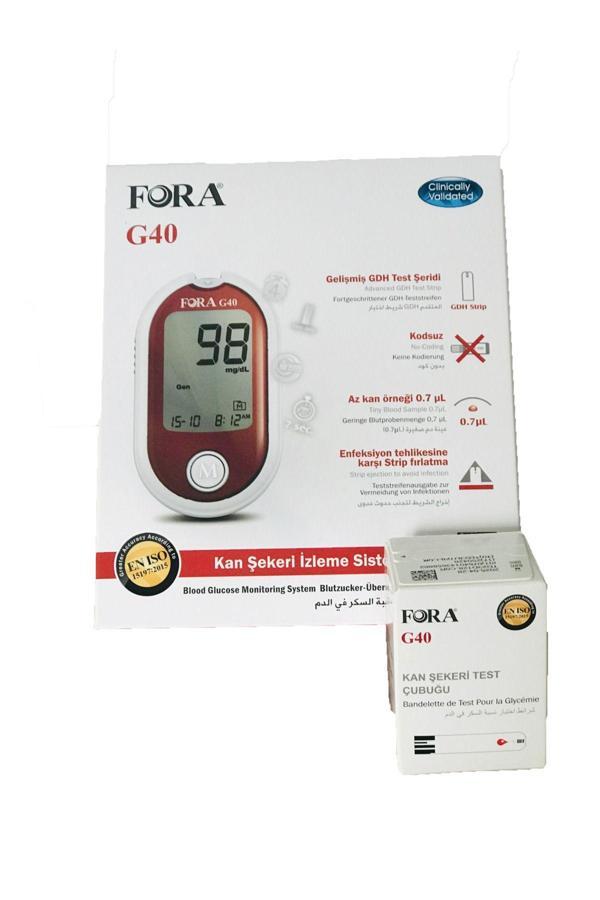Fora G40 Diabet Şeker Ölçüm Cihazı Ve Strip 50'Li - Image 1