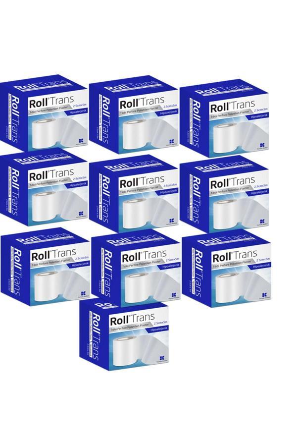 Roll 2,5Cmx5Cm Hipoalerjenik Şeffaf Polietilen Flaster 10 Adet - Image 1