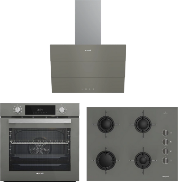 Arçelik Star Gri Cam Ankastre Set - Image 1
