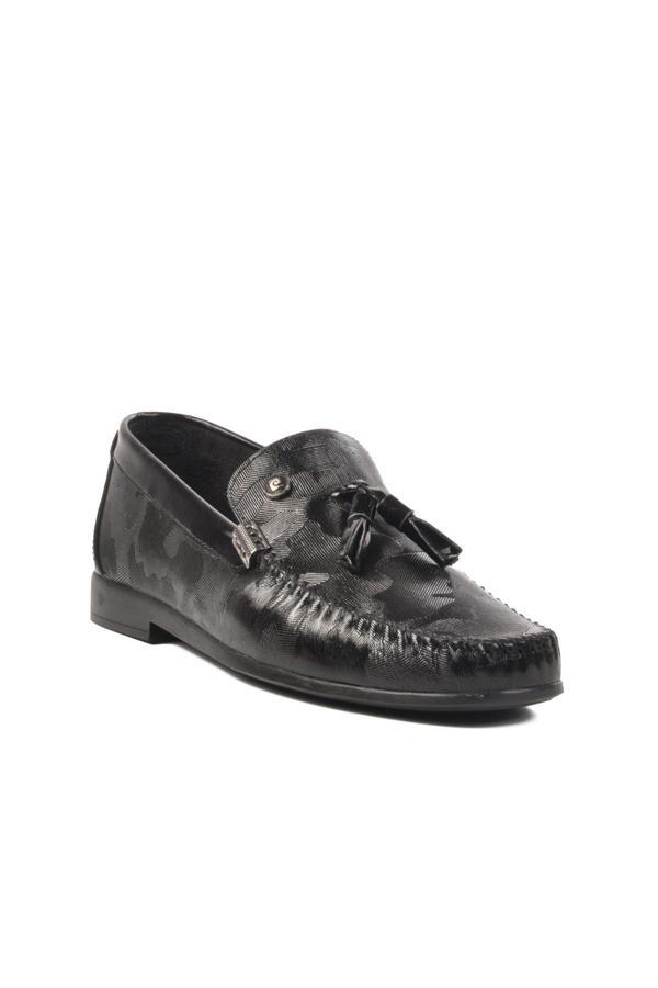 Pierre Cardin 25108 M Siyah Rugan Hakiki Deri Erkek Günlük Ayakkabı - Image 1