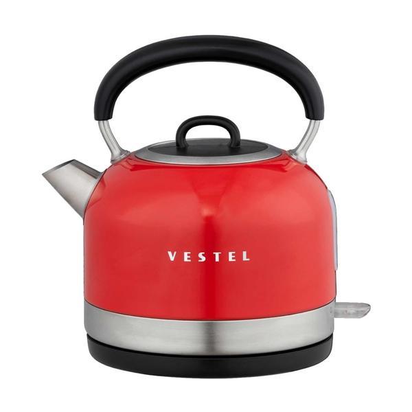VESTEL RETRO KIRMIZI 2200 W 1.7 LT CELIK KETTLE - Image 1