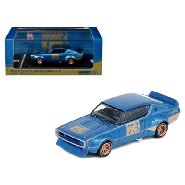 Inno 1:64 Nissan Skyline 2000 GT-R (KPGC110) Racing Concept 1972 Blue IN64-KPGC110RC-BLU - Image 1