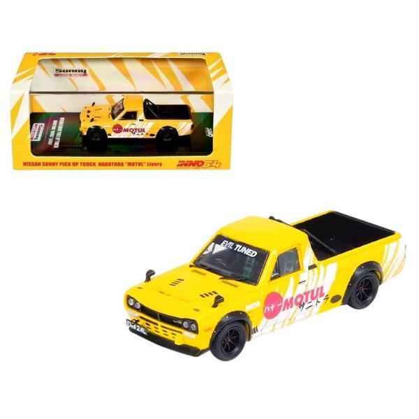 Inno 1:64 Nissan Sunny Pick Up Truck Hakotora ''MOTUL'' Livery IN64-HKT-MOTUL - Image 1
