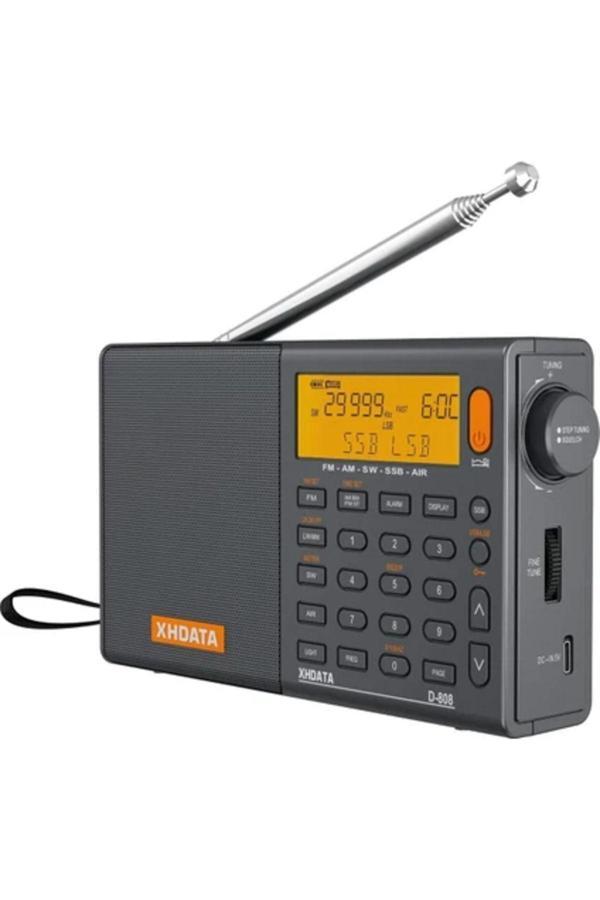 Xhdata D-808 Taşınabilir Dijital Radyo Fm Stereo/Sw/Mw/Lw Ssb Rds Hava Bandı Lcd Ekranlı - Image 1
