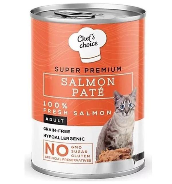 Chefs Choice Salmon Pate Somonlu Kedi Konservesi 6x400 Gr - Image 1