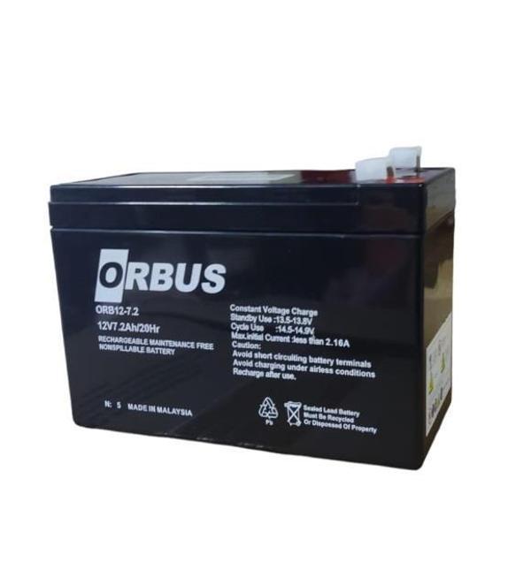 Orbus 12V 7.2 Ah Kuru Agm Akü (Ebatlar: 15X9X6,2Mm) - Image 1