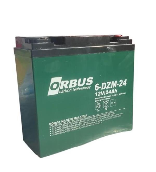 ORBUS 12V 24 AMPER (DİK) ELEKTRİKLİ BİSİKLET AKÜSÜ  - Image 1