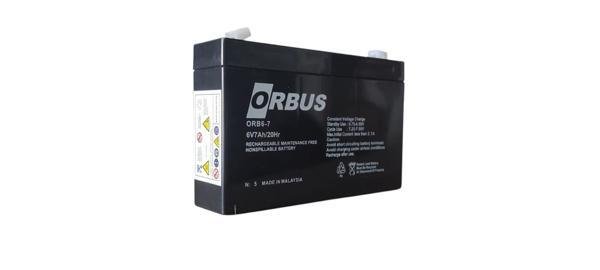 Orbus 6V 7AH Bakımsız Tip Kuru Akü EBATLAR: 150 x 34 x 94mm - Image 1
