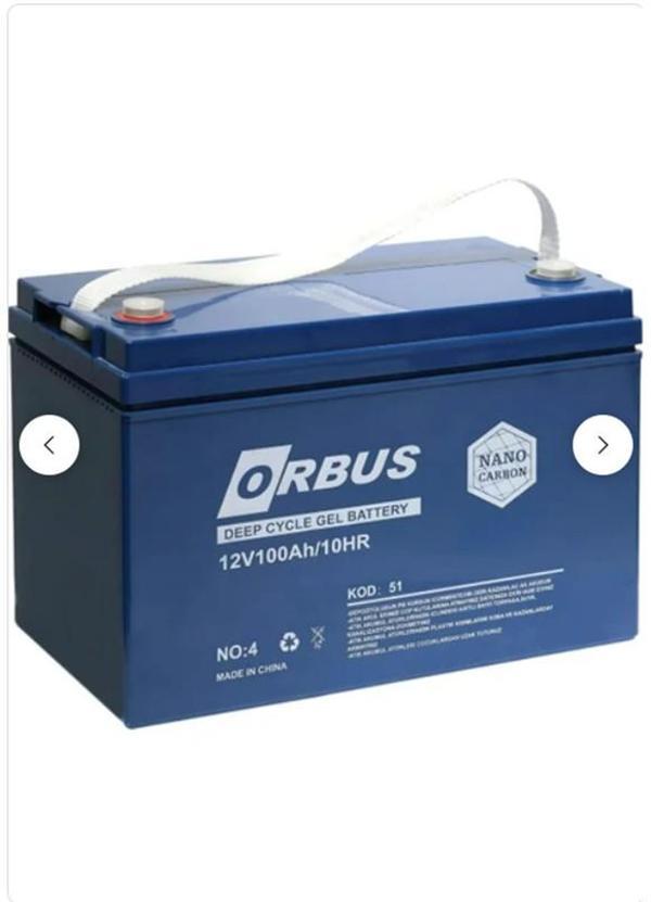 Orbus 12V 100Ah Deep Cycle Nano Carbon Jel Akü (Üretim Tarihi:2024) - Image 1