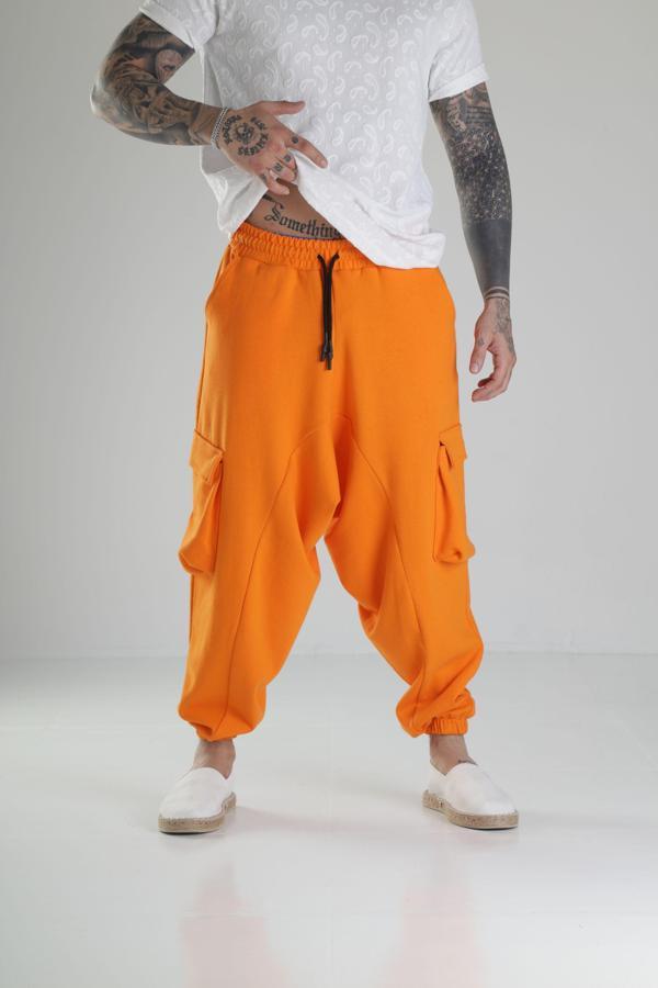 Turuncu Kargo Cepli Şalvar Jogger - Image 1