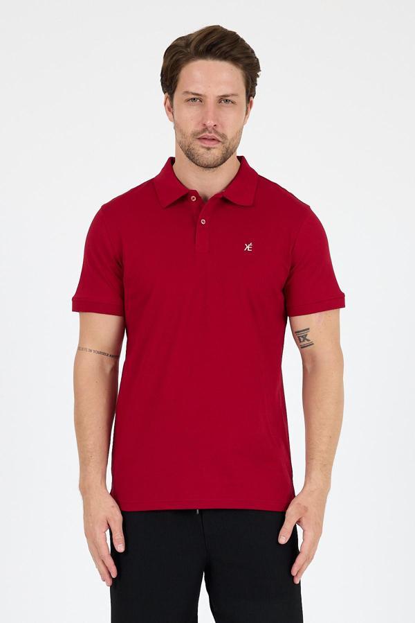 %95 Pamuk %5 Elastan Slim Fit Kısa Kollu Rahat Kumaş Nefes Alabilir Erkek Polo Yaka T-shirt 0002 - Image 1