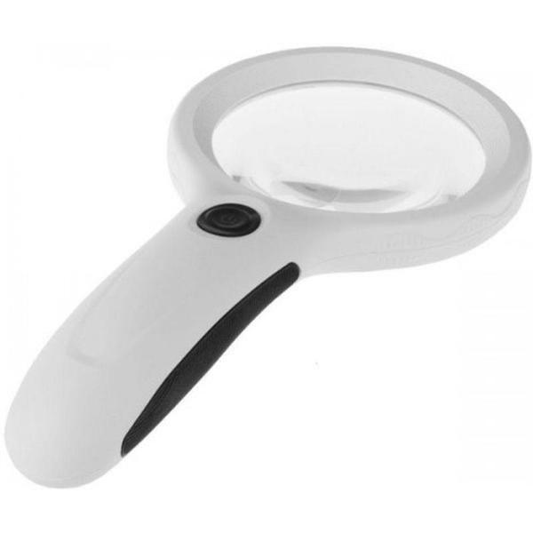 Büro Ev Ofis için 2,5X Büyütür 90MM 2LENS 8LED Işıklı Büyüteç Mor ışıklı Para kontrol Büyüteci - Image 1
