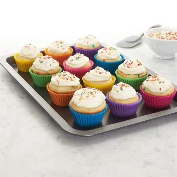 Büro Ev Ofis Mutfağı için 12PARÇA Silikon Muffin Kalıbı - Image 1