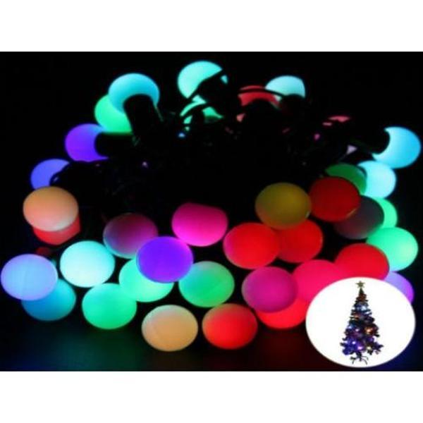Büro Ev Ofis Yazlık Bahçesi için 5MT 28RGB Solar Şarjlı Siyah Kablo Mini Top Şerit Işık - Image 1
