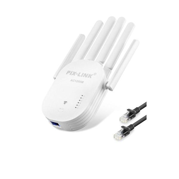 Büro Ev Ofis İnternet Network Bağlantısı için Beyaz 1200Mbps Wıfı Repeater - Image 1
