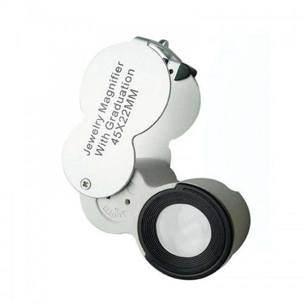 Büro Ev Ofis için 45X Büyütme 22MM Lens Led Işıklı Yalancı Para Kontrol Değerleme Büyüteci - Image 1