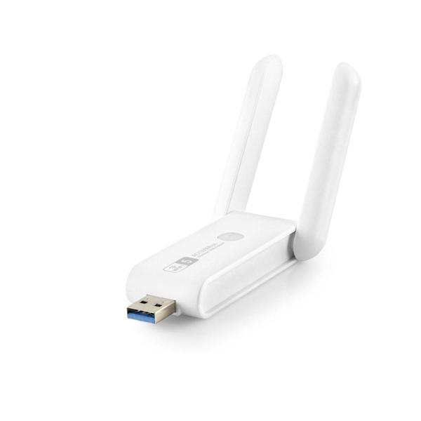 Büro Ev Ofis Bilgisayarı için Ac650 2.4Ghz&5Ghz Rtl8812Bu Wifi5 Beyaz Usb Wıfı Adaptor  - Image 1