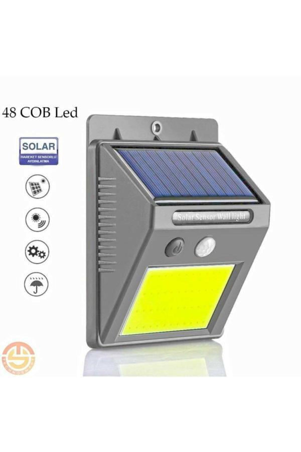Büro Ev Ofis Yazlık Bahçe Aydınlatması için 48LED Solar Hareket Sensörlü Lamba - Image 1