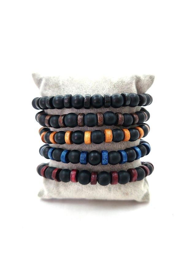 ESNEK MİSİNALI DOĞAL AHŞAP CAM BİLEKLİK - Image 1