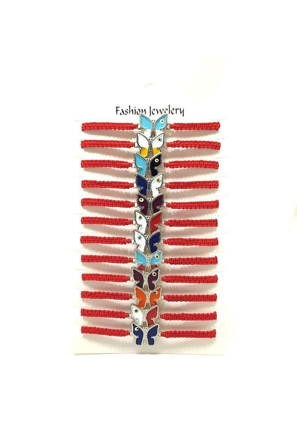 12’ŞERLİ  AYARLANABİLİR İPLİ UNİSEX BİJUTERİ BİLEKLİK SETİ - Image 1